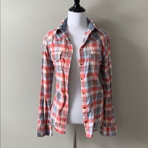 Snap Button Flannel Top